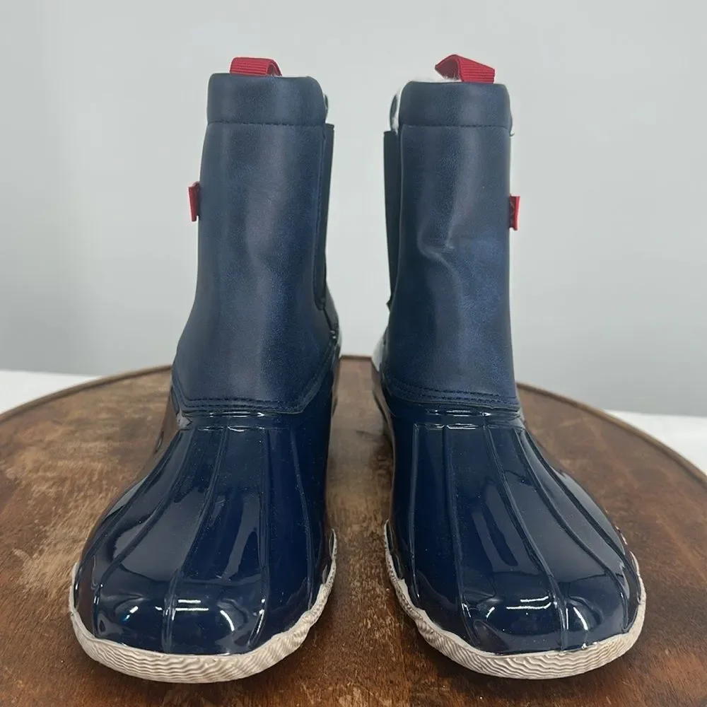 Arctix Boots Kids 7 Blue Rubber Pull On Hudson Duck Rain Winter Snow Lined